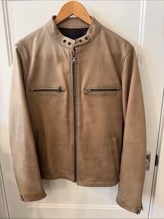 Banana Republic Other - Banana Republic Tan Leather Bomber Jacket